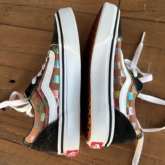 Vans ward low metallic checkerboard sneakers - Picture 4 of 9